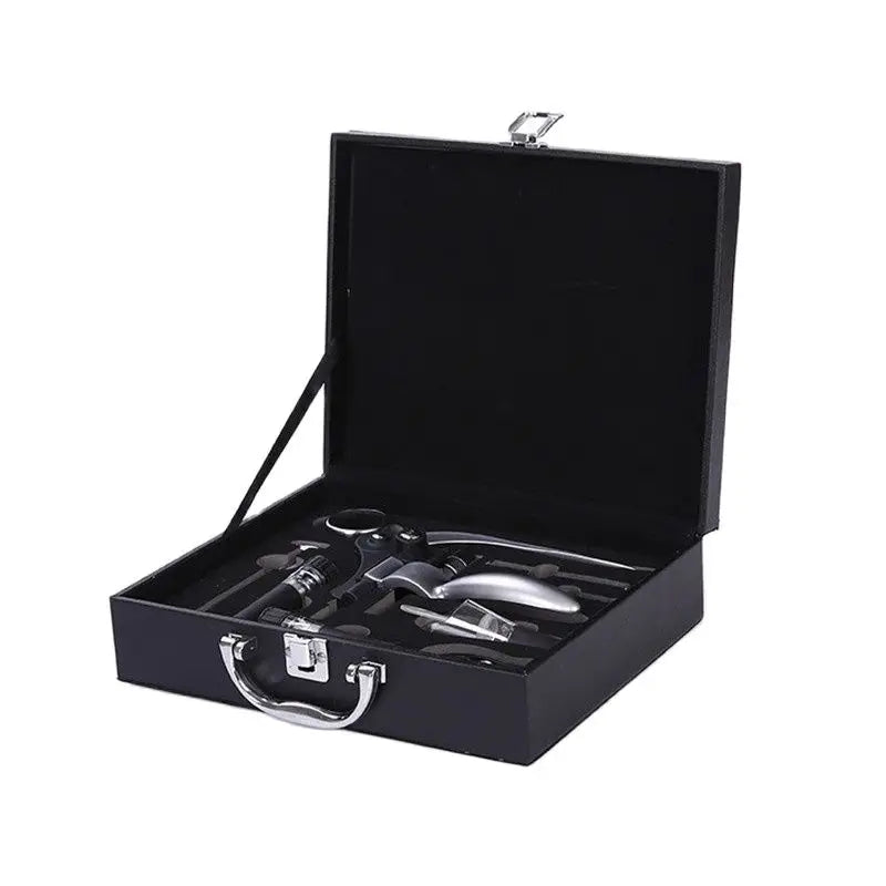 Wine Opener Rabbit Wine Corkscrew Set Bottle Opener Set With Wooden Leather Box